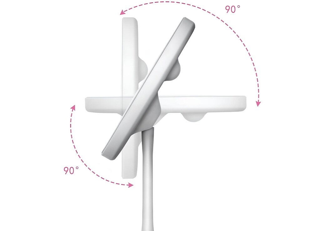 Lusterko kosmetyczne EXTRALINK MakeUp Mirror regulowany kąt nachylenia, dotykowy panel sterowania, szybka zmiana ustawień