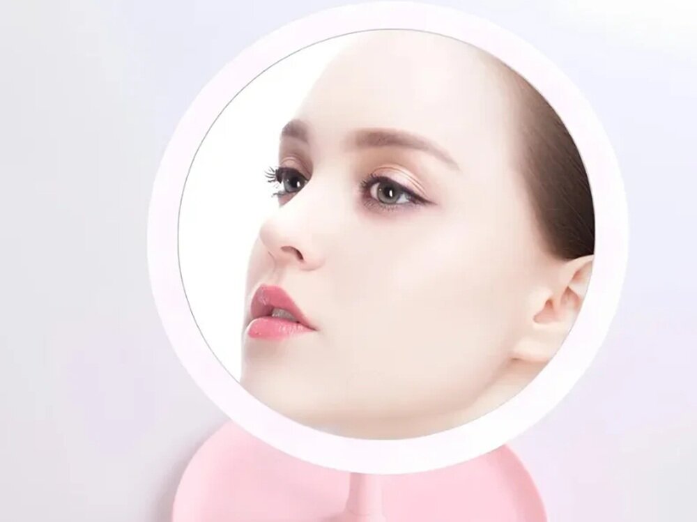 Lusterko kosmetyczne EXTRALINK Cosmetic Mirror oświetlenie LED, równomierne rozjaśnienie twarzy, trzy kolory światła