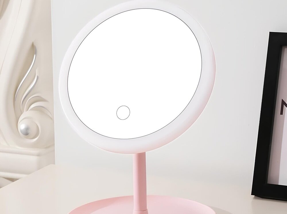 Lusterko kosmetyczne EXTRALINK Cosmetic Mirror wbudowany akumulator, ładowanie poprzez USB, bez szukania gniazdka