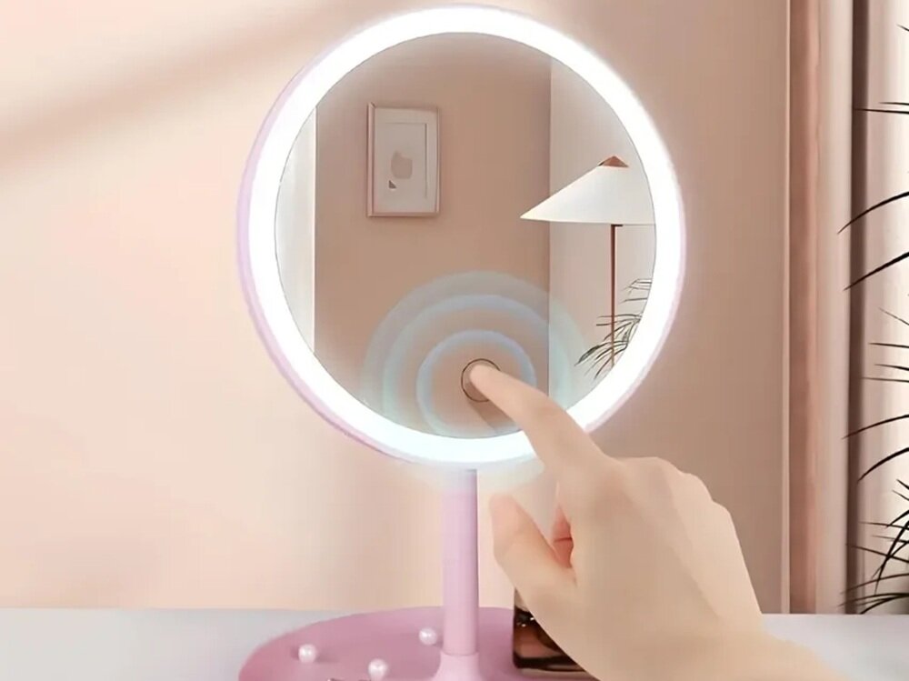 Lusterko kosmetyczne EXTRALINK Cosmetic Mirror dotykowy panel sterowania, szybkie przełączanie trybów, oszczędność czasu
