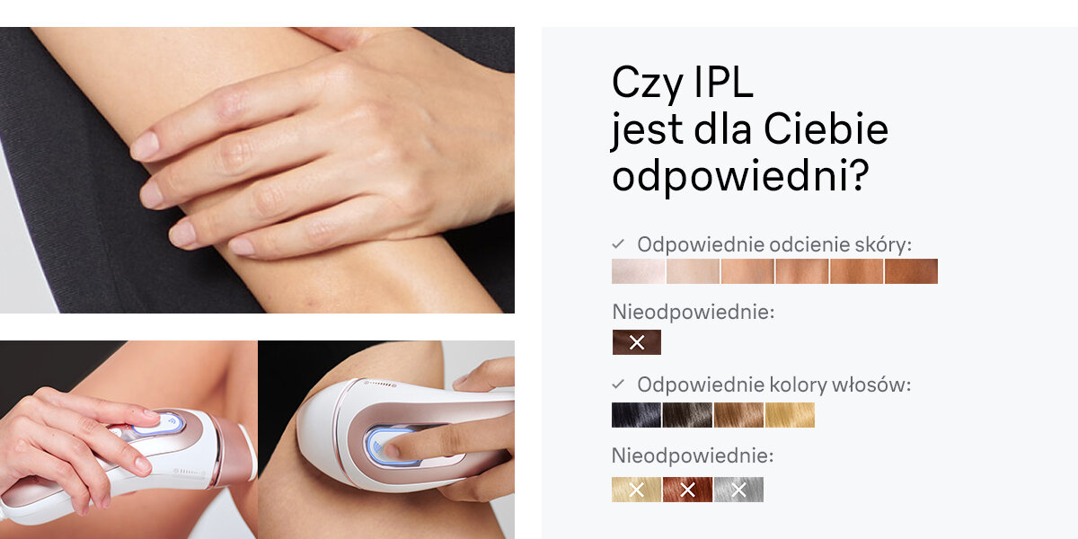 Depilator BRAUN Skin i·expert Smart IPL PL7253 Czujnik SkinPro 2.0 czy ipl jest odpowiedni dla ciebie