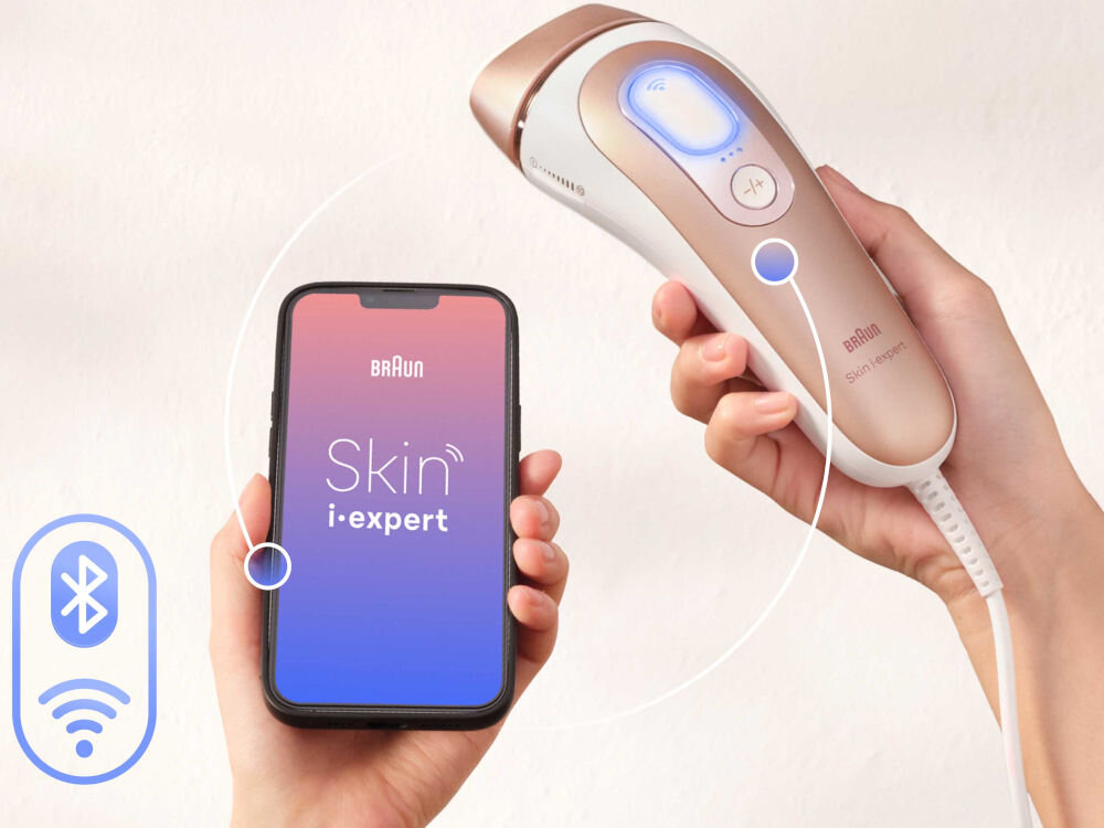 Depilator BRAUN Skin I-expert Smart IPL PL7253 aplikacja monitorowanie pracy
