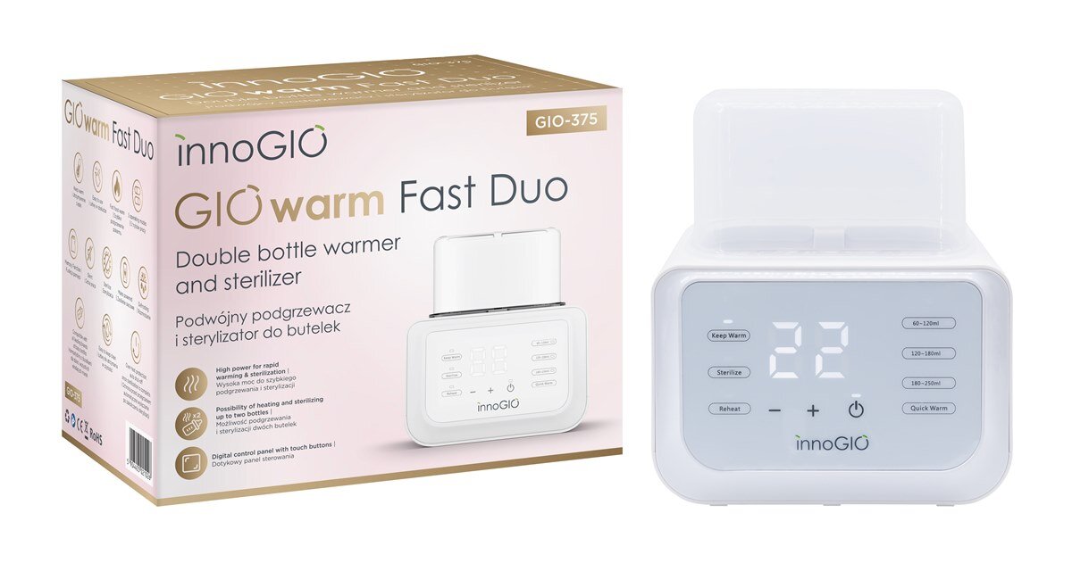 5 trybów pracy podgrzewacza Innogio GIOwarm Fast Duo