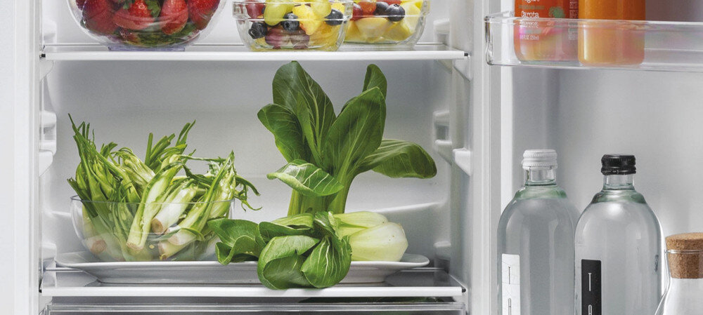 LODÓWKA CANDY CCG1L314EW szklane półki wytrzymałe trwałe solidne łatwe utrzymanie czystości estetyka funkcjonalność