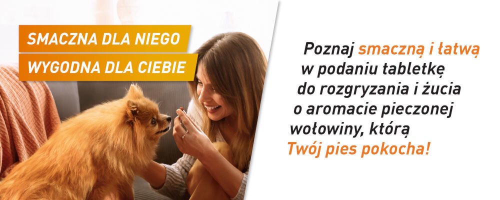 Tabletka przeciw pchłom i kleszczom FRONTPRO M (4 - 10 kg) ochrona skutecznosc od 2 do 4 kg forma tabletki skuteczna ochrona pchły kleszcze pasożyty