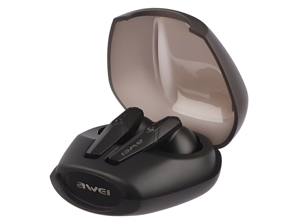 Słuchawki dokanałowe AWEI T25 bluetooth komfort funkcjonalność stabilność - sluchawki na bialym tle