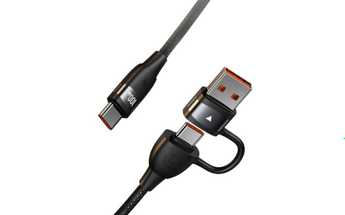 Kabel USB-C/USB - USB-C USAMS U85 100W PD Fast Charge 2 m Czarny USB-A USB-C uniwersalna kompatybilność
