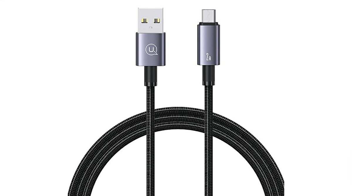 Kabel USB - Micro USB USAMS SJ670USB01 2A 2 m Stalowy długość 2 m USB-A do Micro-USB