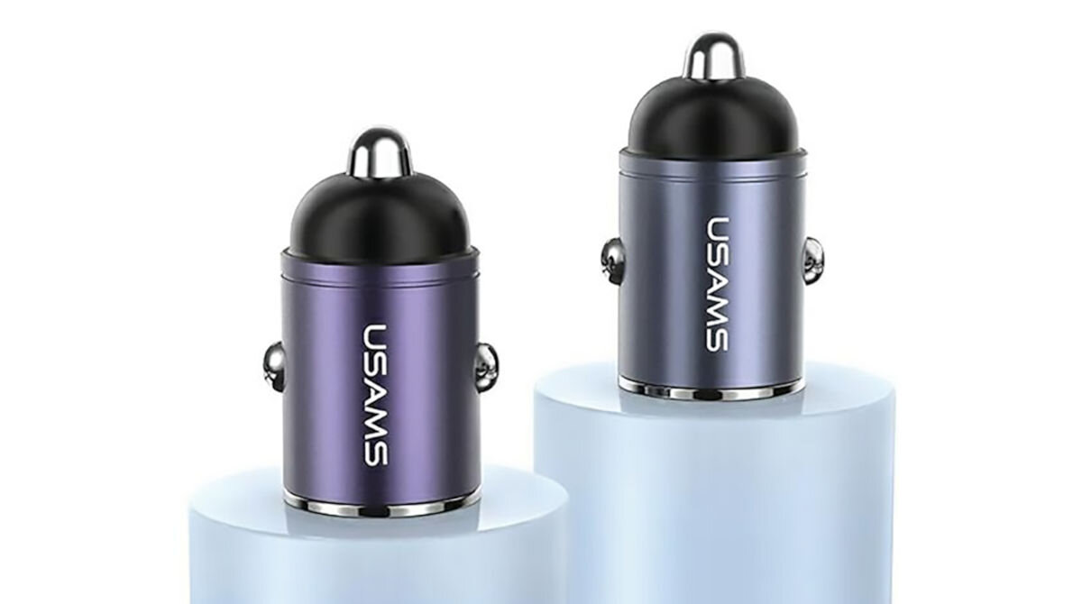 Ładowarka samochodowa USAMS C38 30W PD Fast Charge Stalowy inteligentny czip kontrola temperatury