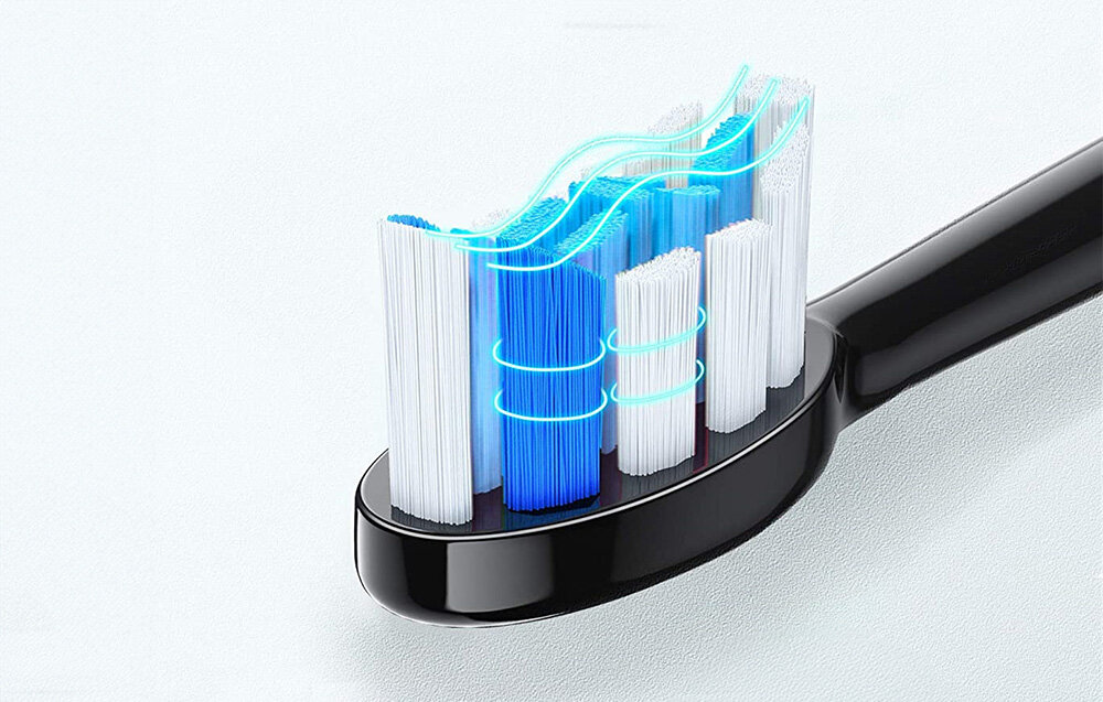 Końcówki do szczoteczki BITVAE BV SDS2 Czarny (4 szt.) kompatybilność, odpowiednie działanie, komfortowa higiena