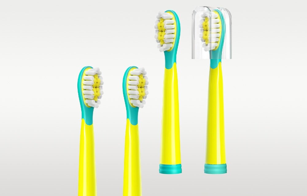 Końcówki do szczoteczki BITVAE BV 2001 Niebiesko-żółty łatwa wymiana, regularna wymiana, skuteczna ochrona uzębienia