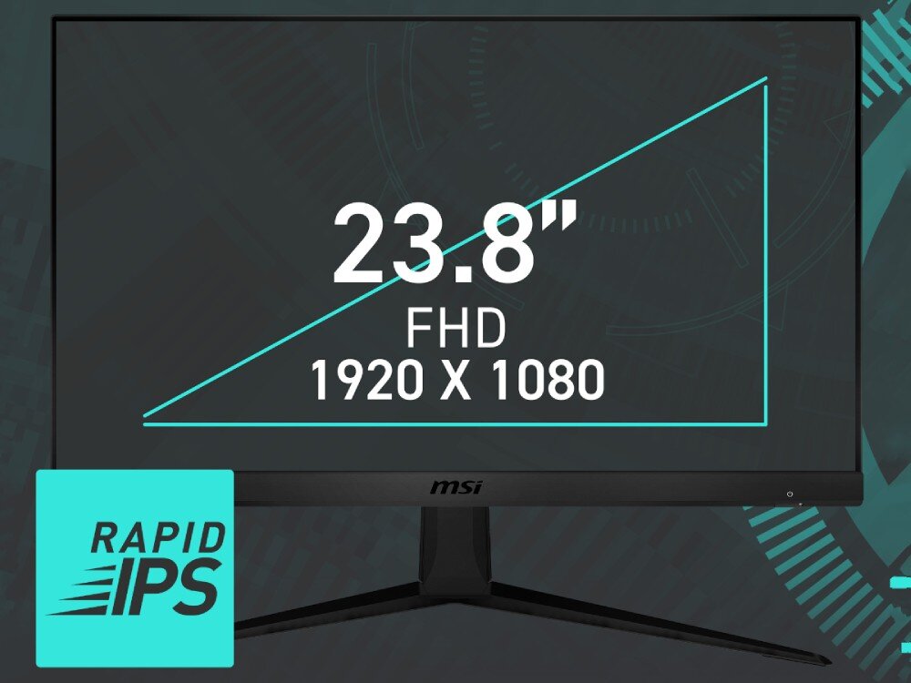 Monitor MSI G2412F 23.8 1920x1080px IPS 180Hz 1 ms [GTG] obraz jakość rozdzielczość matryca