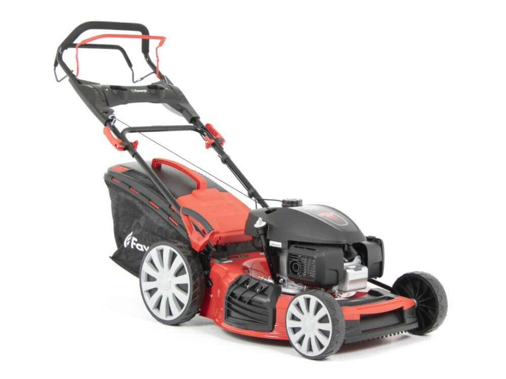 Kosiarka spalinowa FAWORYT SH51N170H-4W1 silnik marki HONDA GCV 170 gornozaworowy OHV pojemnosc 166 cm³ moc nominalna 3,2 kW zbiornik paliwa pojemnosc 0,9 litra