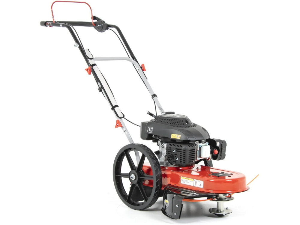 Kosiarka spalinowa Faworyt DK560C 560 mm 3 kW kosiarka na białym tle widoczna od przodu pod skosem siła koszenie wydajność mobilność