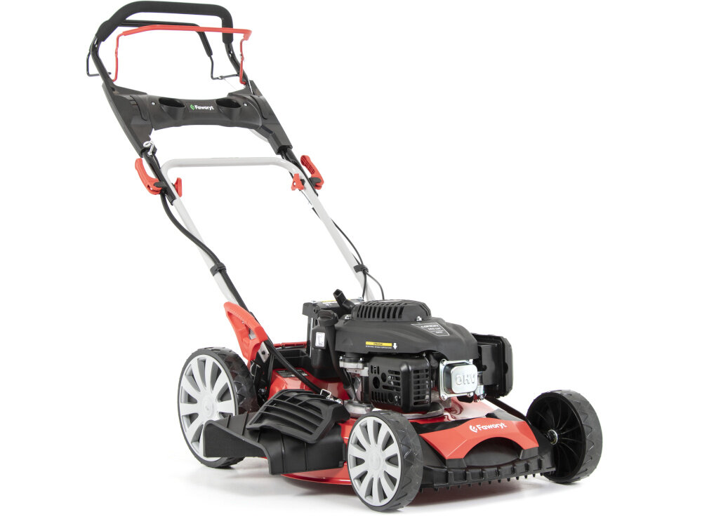 Kosiarka spalinowa FAWORYT SH51N196LE-4W1 Loncin V200 z napędem 510mm 3.7kW niezawodna efektywne dzialanie intuicyjna obsluga z bardzo mocnych tworzyw niski poziom halasu 98 dB
