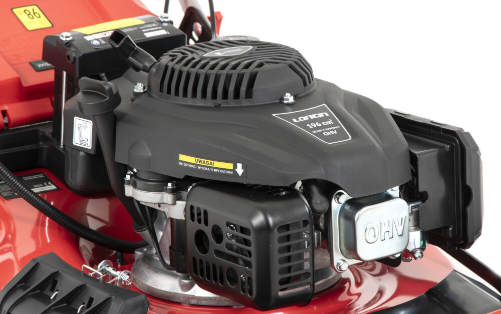 Kosiarka spalinowa FAWORYT SH51N196LE-4W1 Loncin V200 z napędem 510mm 3.7kW zasilanie silnik gornozaworowy LONCIN model V200 system OHV pojemnosc 196 cm3 plynna efektowna praca satysfakcjonująca moc 3,7 kW gwarancja efektownej pracy zbiornik paliwa pojemność 1,0 litra moment obrotowy 11,5 Nm
