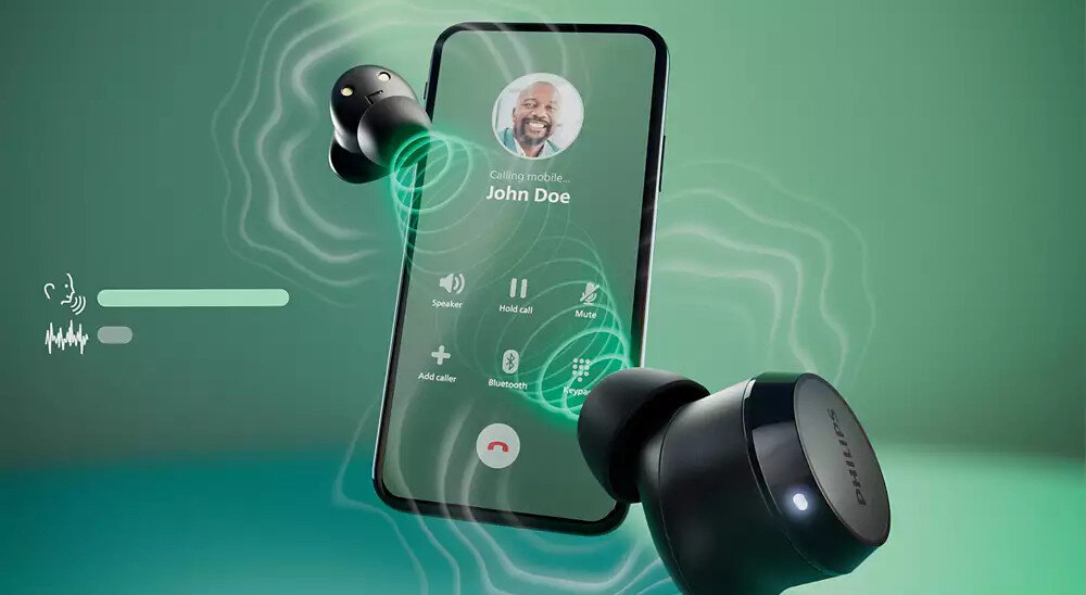 Słuchawki dokanałowe PHILIPS TAT1209 polaczenia rozmowy lacznosc bluetooth technologia