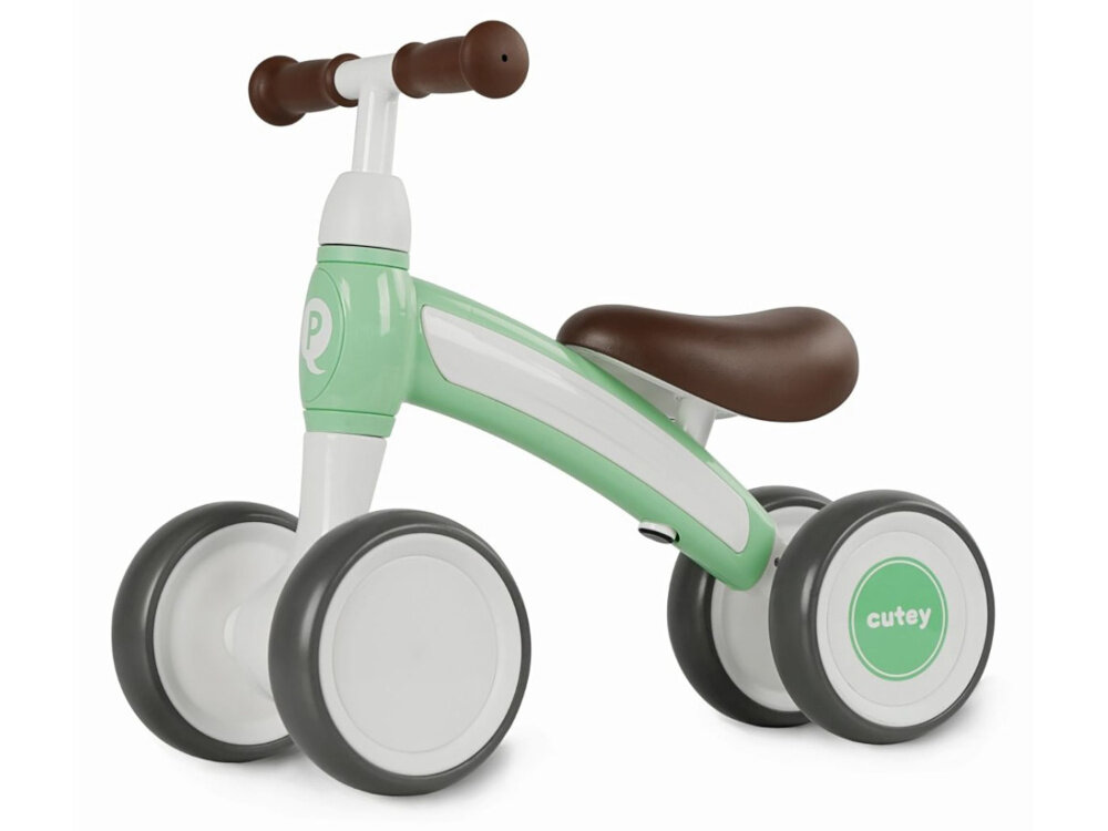 Rowerek biegowy QPLAY Cutey Retro Zielony aktywnosc zabawa rozwoj