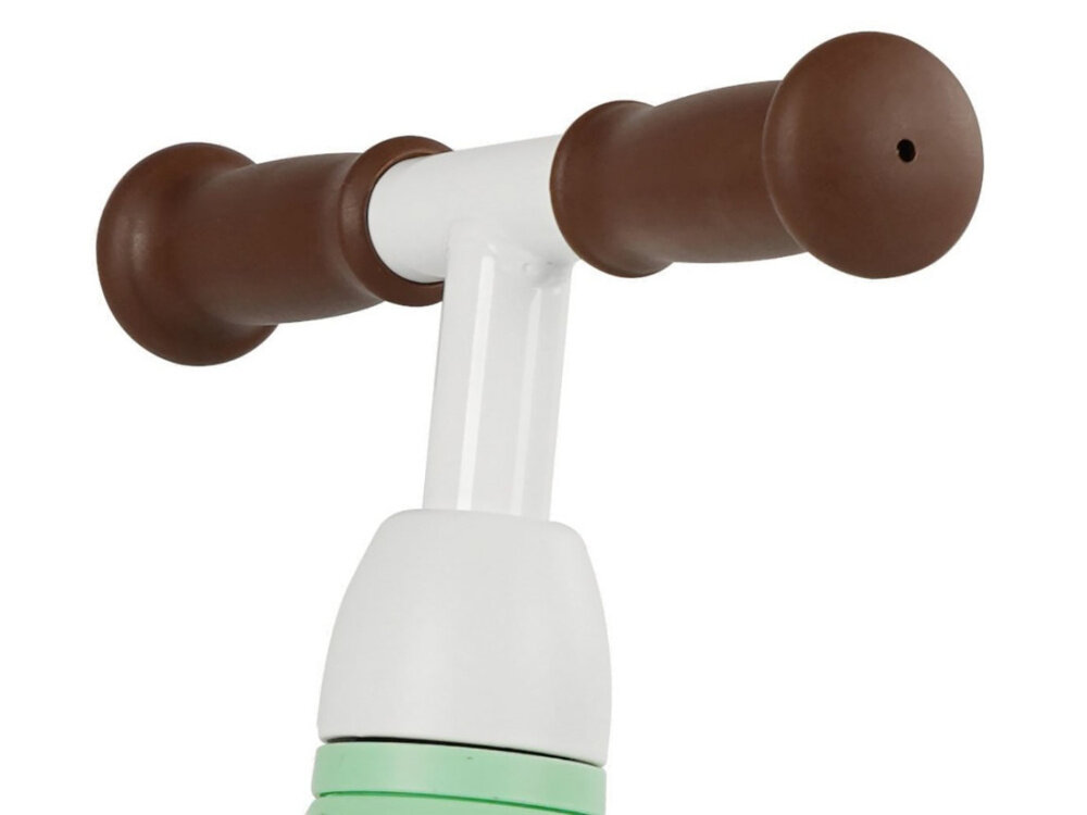 Rowerek biegowy QPLAY Cutey Retro Zielony bezpiecznie regulowana kierownica w zakresie od 38 do 40 cm optymalna bezpieczna pozycję szerokosc 25 cm uchwyty z ogranicznikami antyposlizgowe tworzywo bezpieczne podrozowanie