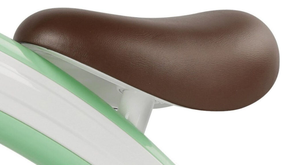 Rowerek biegowy QPLAY Cutey Retro Zielony wygodne siedzisko miekkie wyprofilowane dlugosc 20 cm odpowiednie podparcie