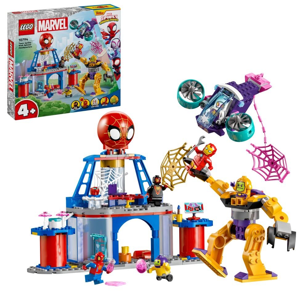 LEGO 10794 Spider-Man Marvel Siedziba główna Pajęczej Drużyny klocki elementy zabawa łączenie figurki akcesoria figurka zestaw