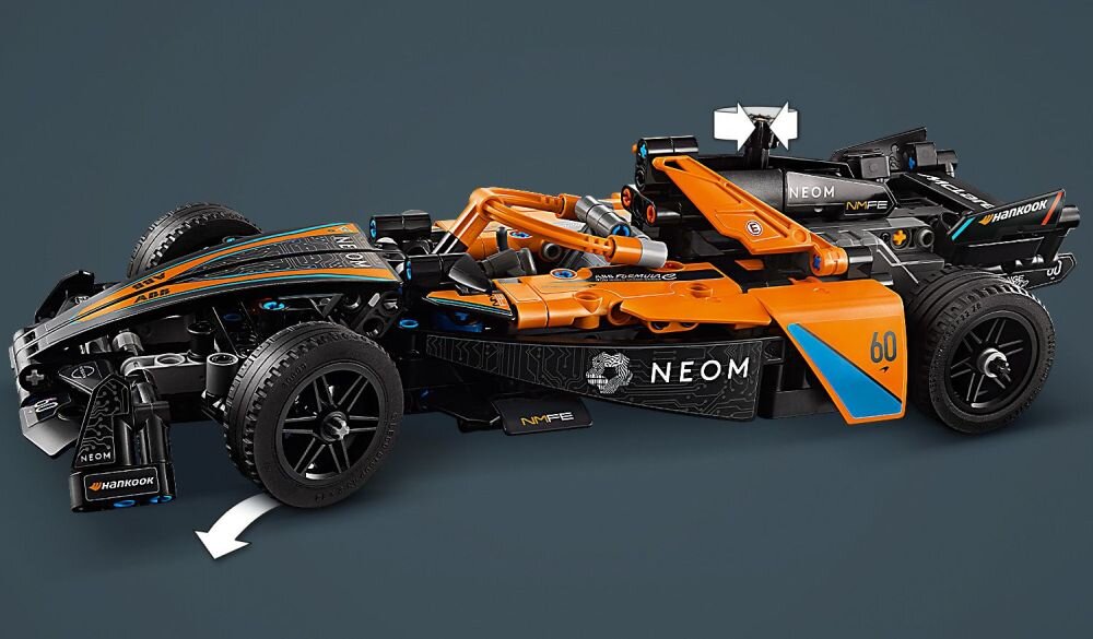 LEGO 42169 Technic NEOM McLaren Formula E Race Car klocki elementy zabawa łączenie figurki akcesoria figurka zestaw