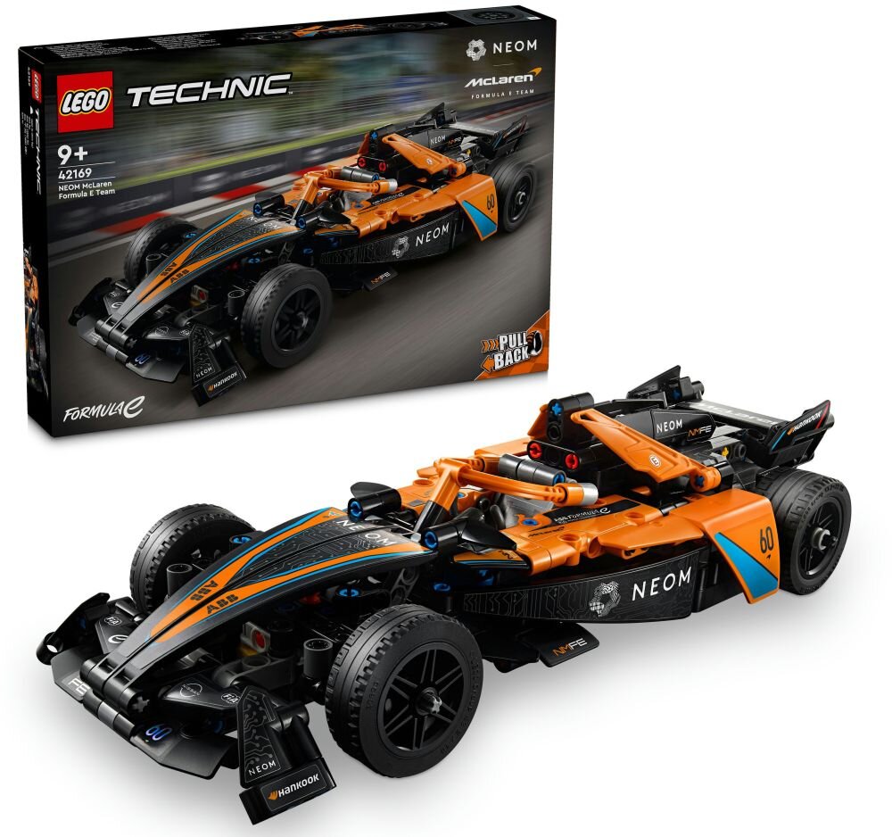 LEGO 42169 Technic NEOM McLaren Formula E Race Car klocki elementy zabawa łączenie figurki akcesoria figurka zestaw