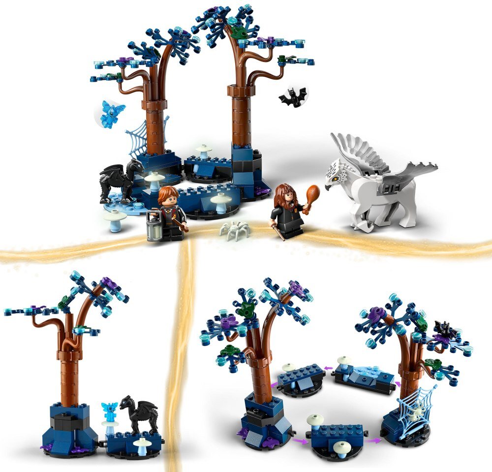 LEGO 76432 Harry Potter Zakazany Las: magiczne stworzenia klocki elementy zabawa łączenie figurki akcesoria figurka zestaw 