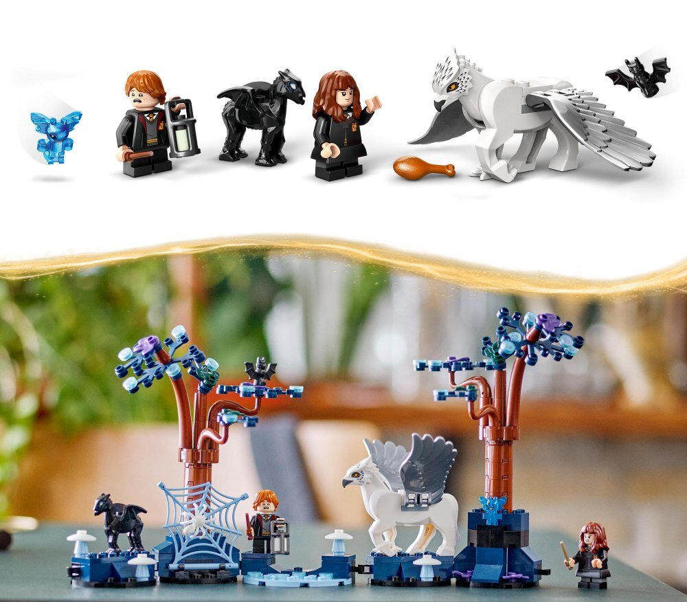 LEGO 76432 Harry Potter Zakazany Las: magiczne stworzenia klocki elementy zabawa łączenie figurki akcesoria figurka zestaw 
