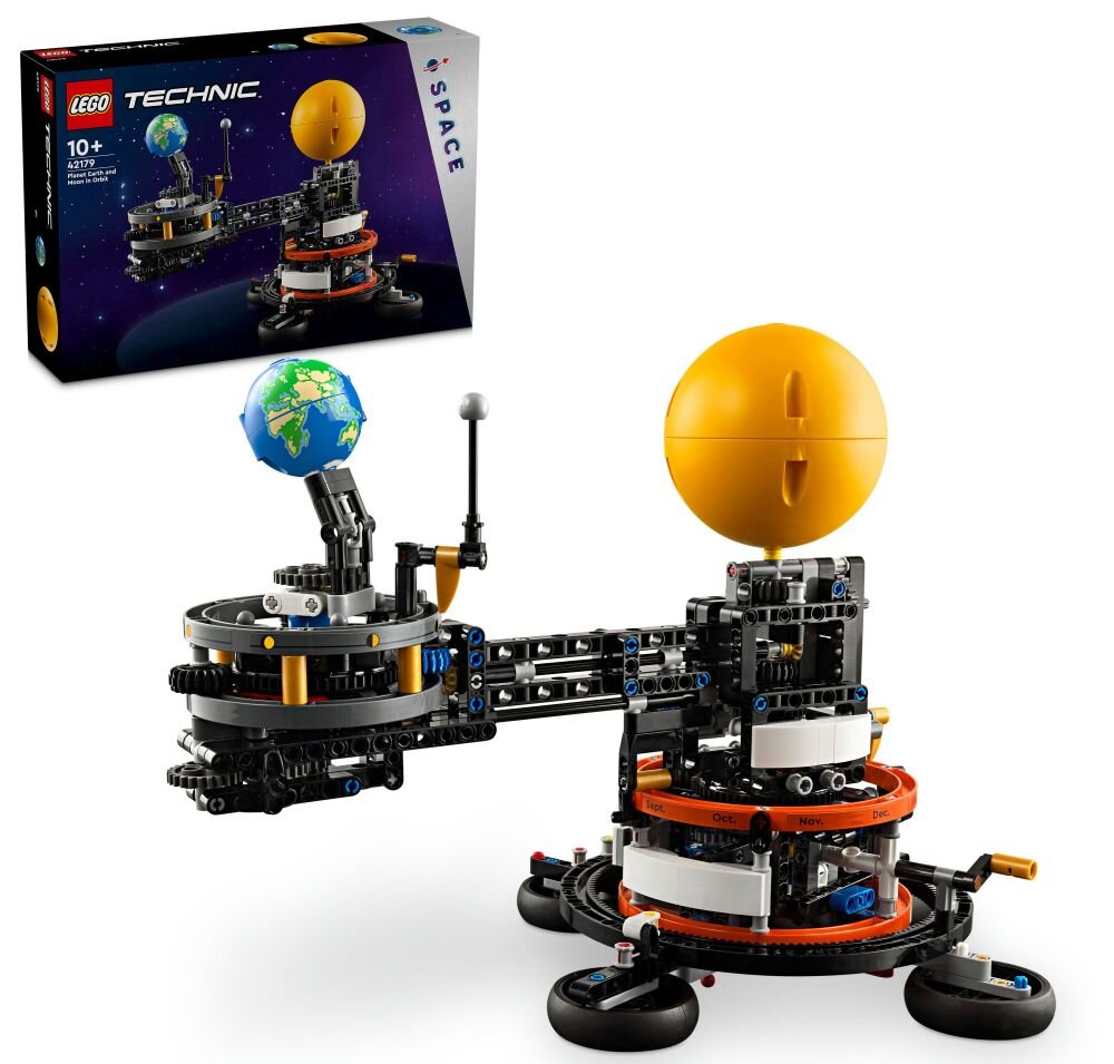 LEGO 42179 Technic Planeta Ziemia i Księżyc na orbicie klocki elementy zabawa łączenie figurki akcesoria figurka zestaw