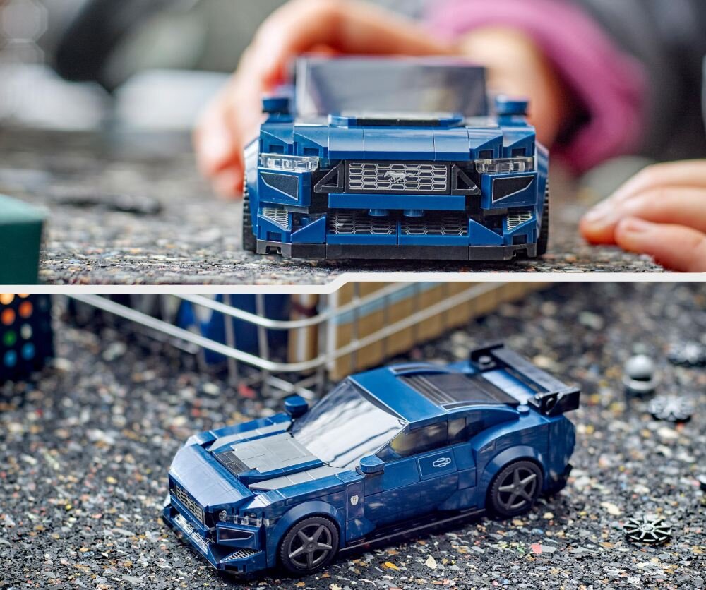 LEGO 76920 Speed Champions Sportowy Ford Mustang Dark Horse klocki elementy zabawa łączenie figurki akcesoria figurka zestaw