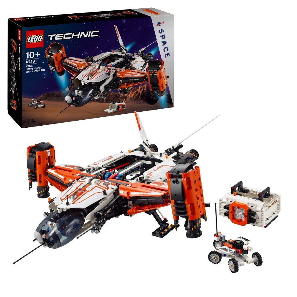 LEGO 42181 Technic Transportowy statek kosmiczny VTOL LT81 klocki elementy zabawa łączenie figurki akcesoria figurka zestaw