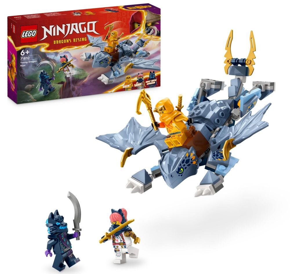 LEGO 71810 NINJAGO Smoczątko Riyu klocki elementy zabawa łączenie figurki akcesoria figurka zestaw