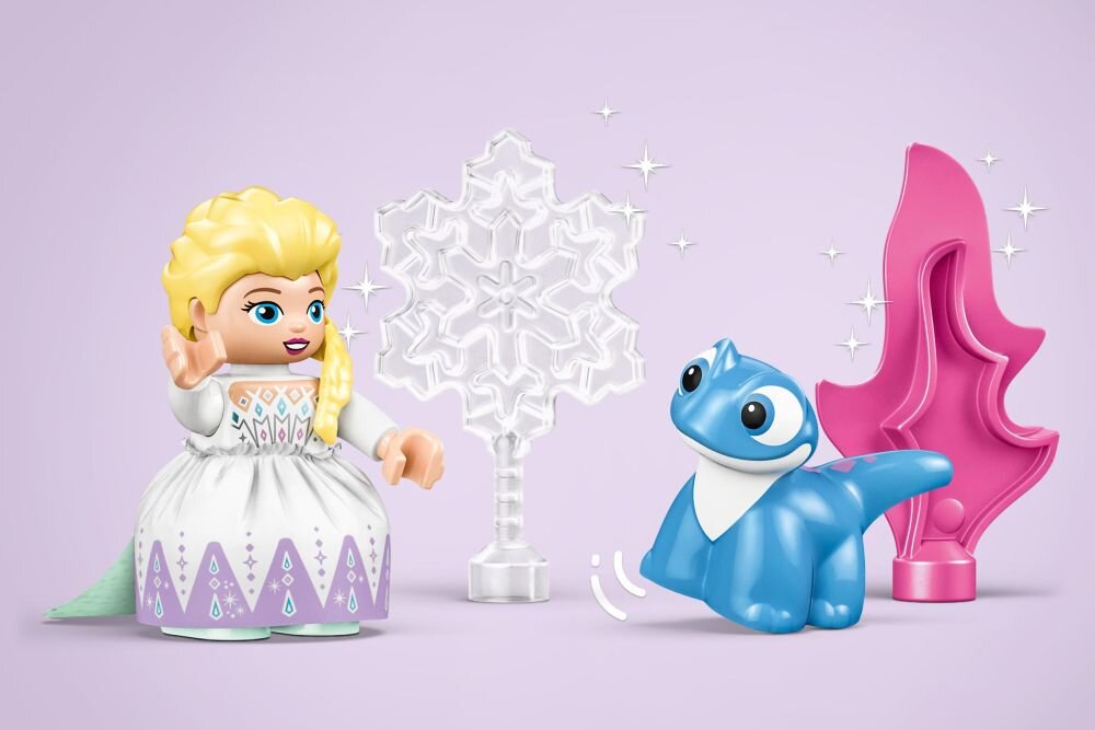 LEGO 10418 DUPLO Disney Elza i Bruni w Zaczarowanym Lesie klocki elementy zabawa łączenie figurki akcesoria figurka zestaw