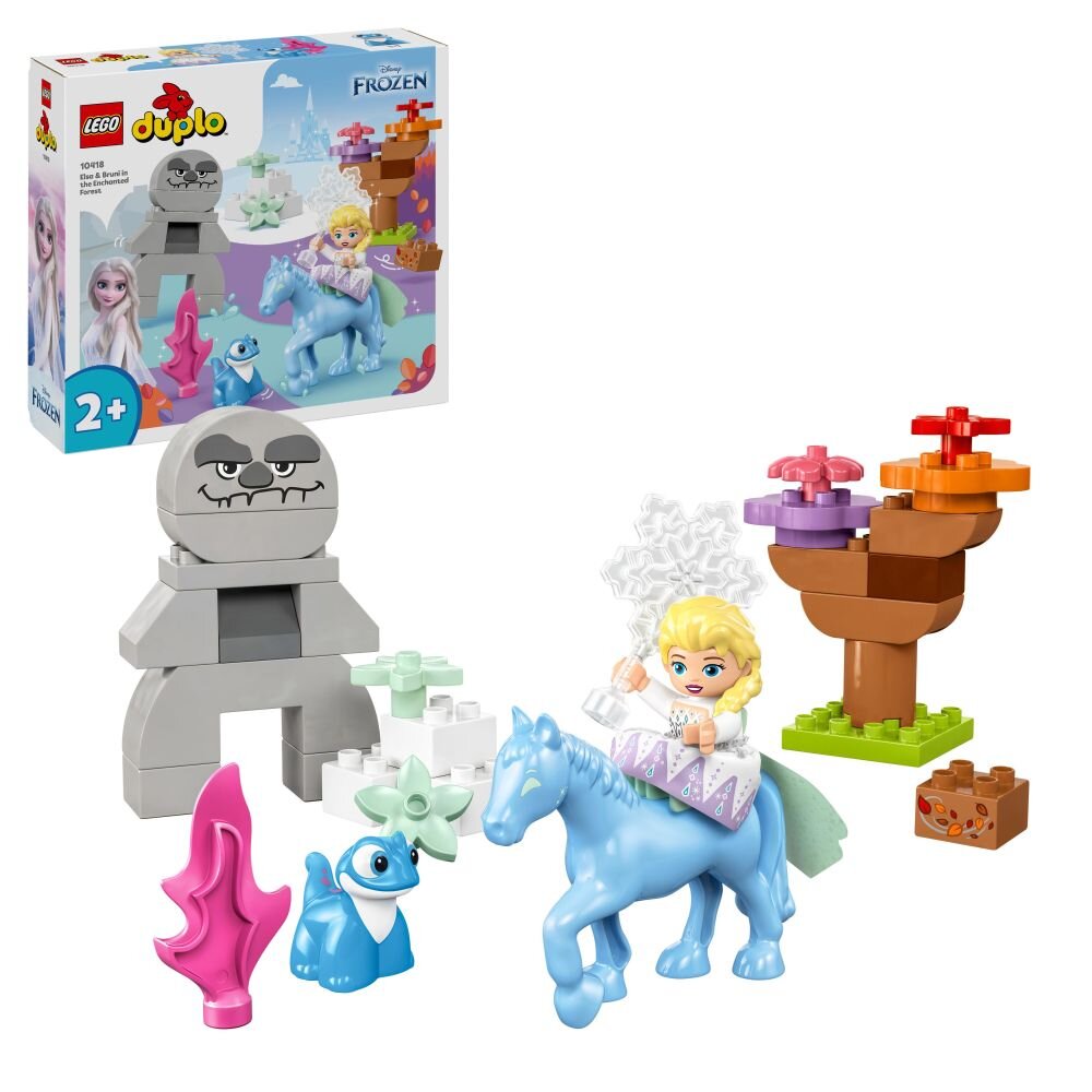 LEGO 10418 DUPLO Disney Elza i Bruni w Zaczarowanym Lesie klocki elementy zabawa łączenie figurki akcesoria figurka zestaw
