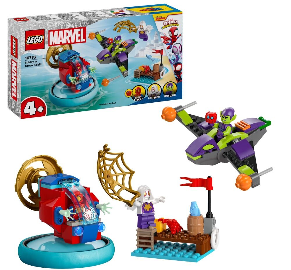 LEGO 10793 Marvel Spider-Man Spidey kontra Zielony Goblin klocki elementy zabawa łączenie figurki akcesoria figurka zestaw