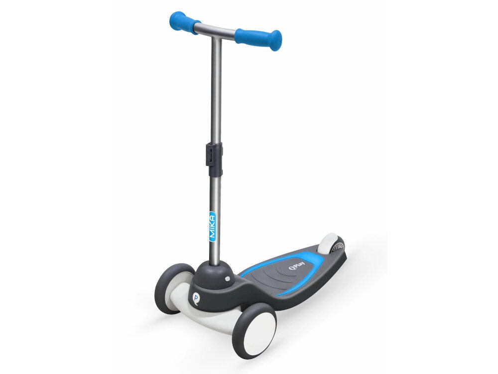 Hulajnoga dla dzieci QPLAY Mika Niebieski dla dzieci poczatkujacych z lekkich wytrzymalych materialow aluminium tworzywo sztuczne sterowanie poprzez balansowanie cialem prawidlowe zachowanie na jezdni