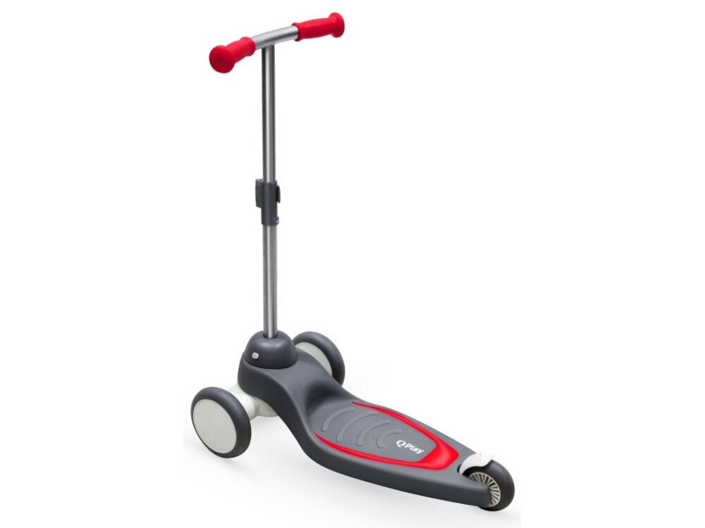 Hulajnoga dla dzieci QPLAY Mika Czerwony prosty mechanizmem kierowania pochylenia ciala we wlasciwa strone ogranicznik skretu kierownica z systemem powrotnym dla dzieci w wieku od 2 do 5 lat maksymalna waga do 50 kg
