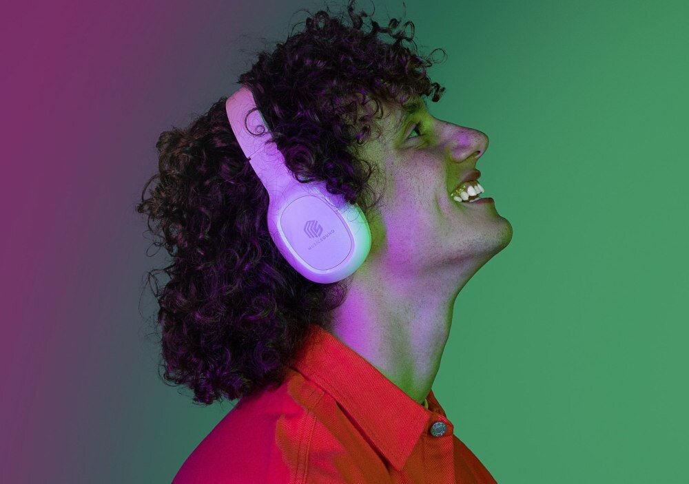 Słuchawki nauszne CELLULARLINE Basic LED wskaźnik wejście aux dostosowanie dodatkowe możliwości