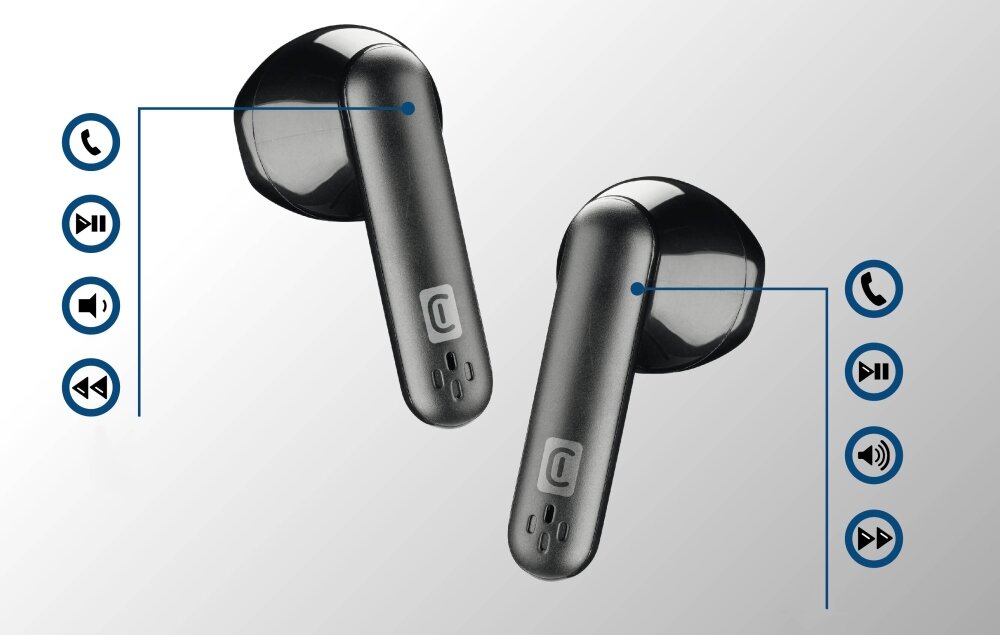 Słuchawki douszne CELLULARLINE Seek Pro dotknij i kontroluj Touch Controls intuicyjna obsługa swoboda łatwość obsługi