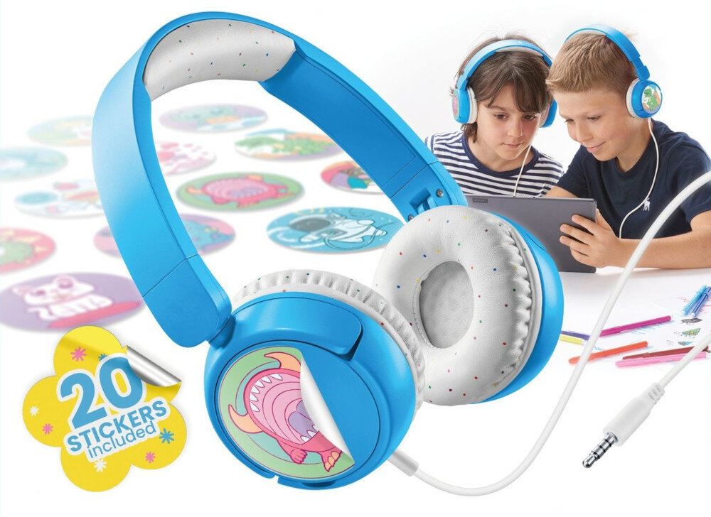 Słuchawki nauszne CELLULARLINE Play patch podróży, nauki w domu czy podczas rozrywki w grach wsparcia edukacyjnego