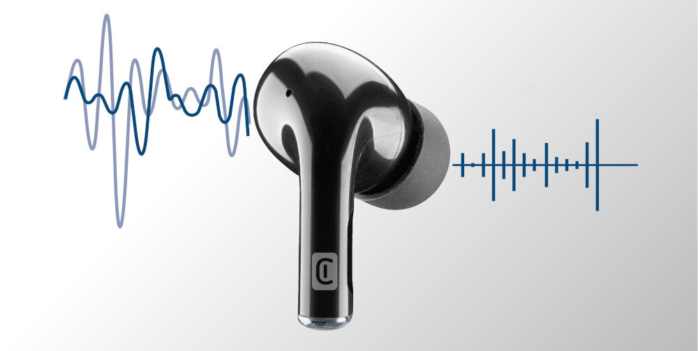 Słuchawki dokanałowe CELLULARLINE Eclipse funkcji rozmowy bez zakłóceń Mikrofony eliminują je