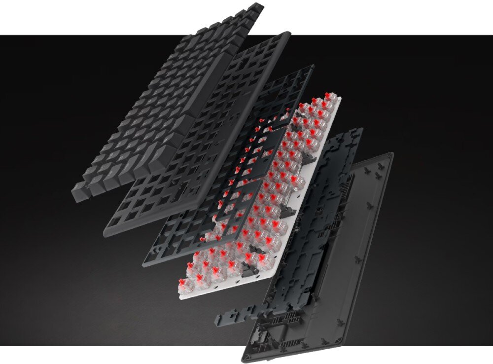 Klawiatura DELL Alienware Pro Czarny budowa warstwy nóżki