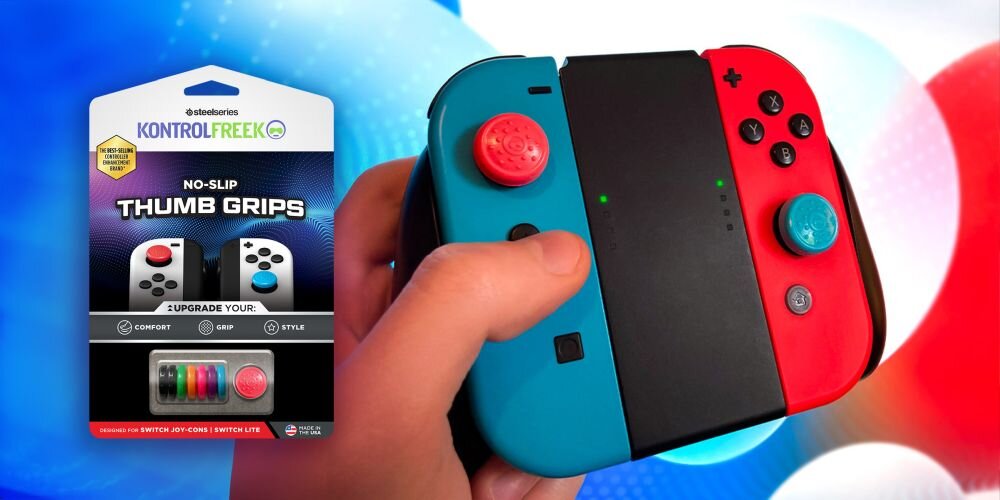 Nakładki na analogi KONTROLFREEK No-Slip do Switch Joy-Con elementy zestaw
