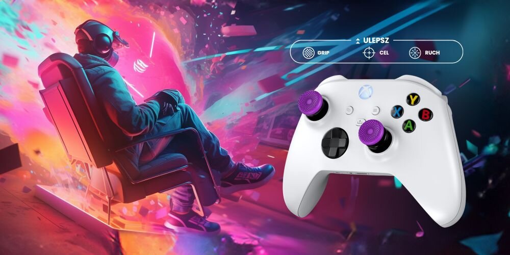 Nakładki na analogi KONTROLFREEK Frenzy do padów Xbox X/S / One wysokość kontrola