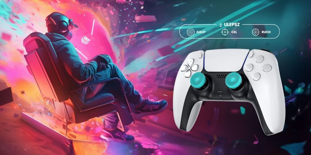 Nakładki na analogi KONTROLFREEK Lotus Edition do padów PS5/PS4 poprawienie chwytu
