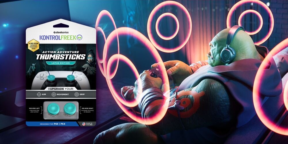 Nakładki na analogi KONTROLFREEK Lotus Edition do padów PS5/PS4 elementy zestaw