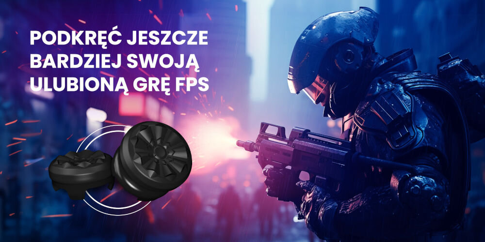 Nakładki na analogi KONTROLFREEK Aim Boost KIT do padów konsola PS5/PS4 precyzja celność