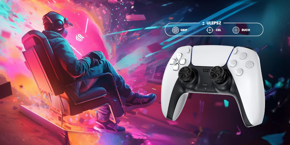 Nakładki na analogi KONTROLFREEK Aim Boost KIT do padów konsola PS5/PS4 poprawienie chwytu