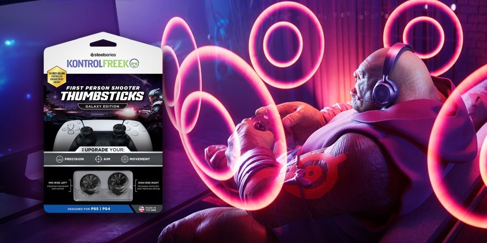 Nakładki na analogi KONTROLFREEK Black Galaxy do padów PS4/PS5 elementy zestaw